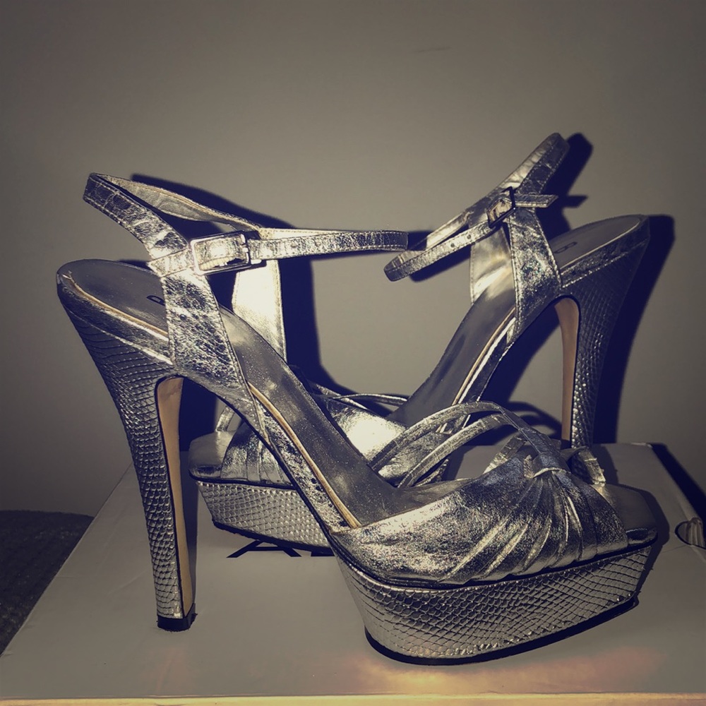 Metallic Silver Platform Sandal - image 1